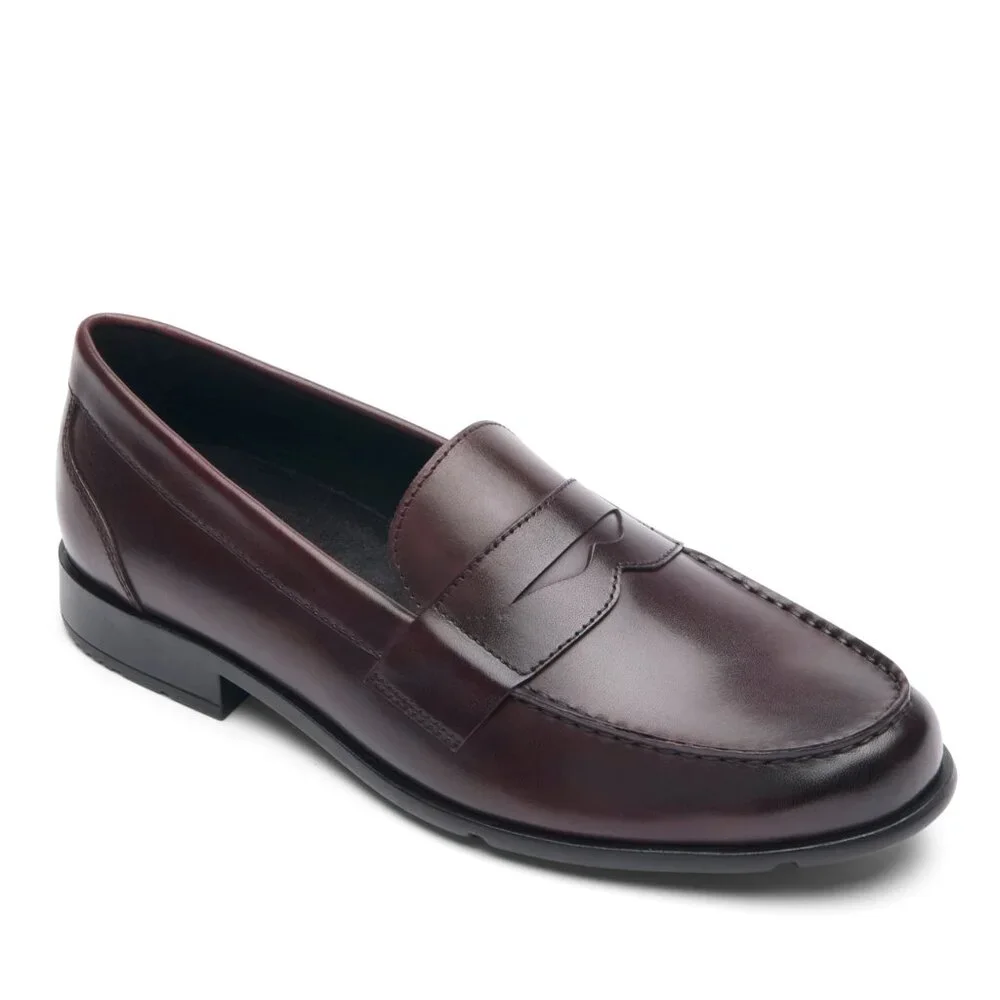 Rockport Modern Prep Penny Loafer in burgundy (size 10W)